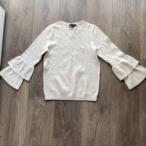 Ann Taylor Ruffle Sleeve Sweater